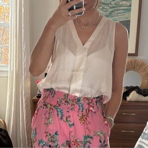 Banana Republic Silky Satin Sleeveless Blouse